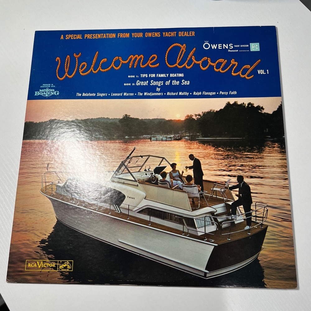 Vintage‎ 1962 Owens Yacht Division Promo LP Welcome Aboard RCA Victor PR-130